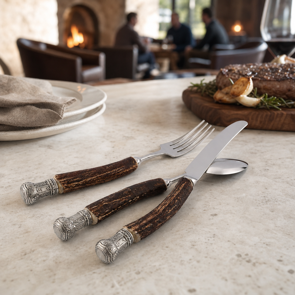 Composite Antler King Crown Flatware Set 6