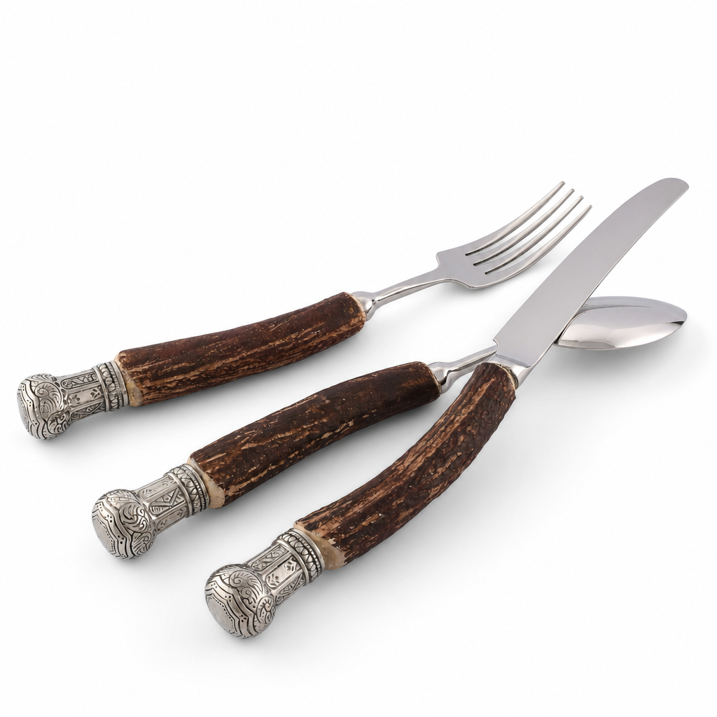 Composite Antler King Crown Flatware Set 8