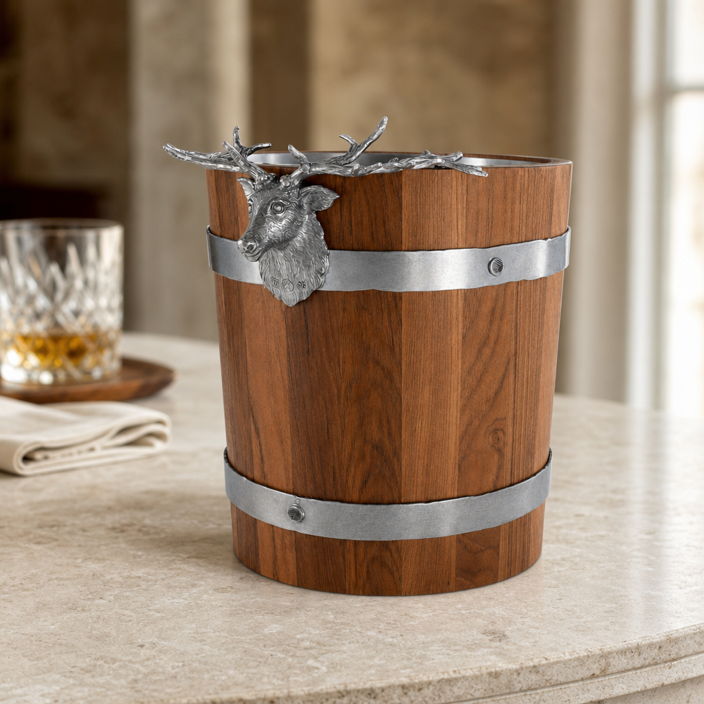 Elk Wood Pail Ice Bucket 1