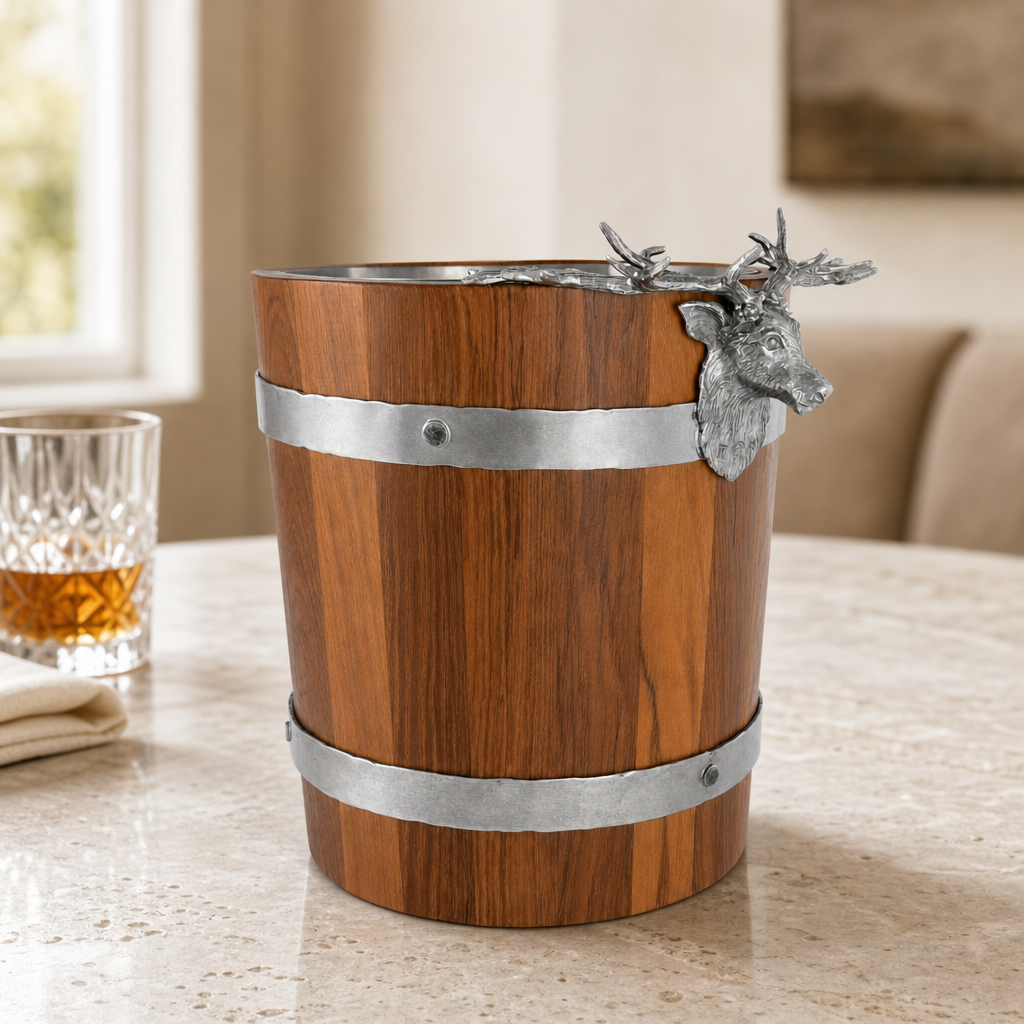 Elk Wood Pail Ice Bucket 3