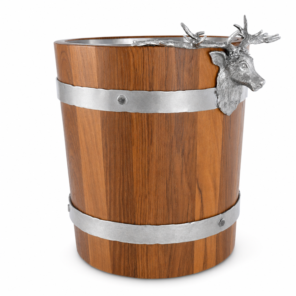 Elk Wood Pail Ice Bucket 10