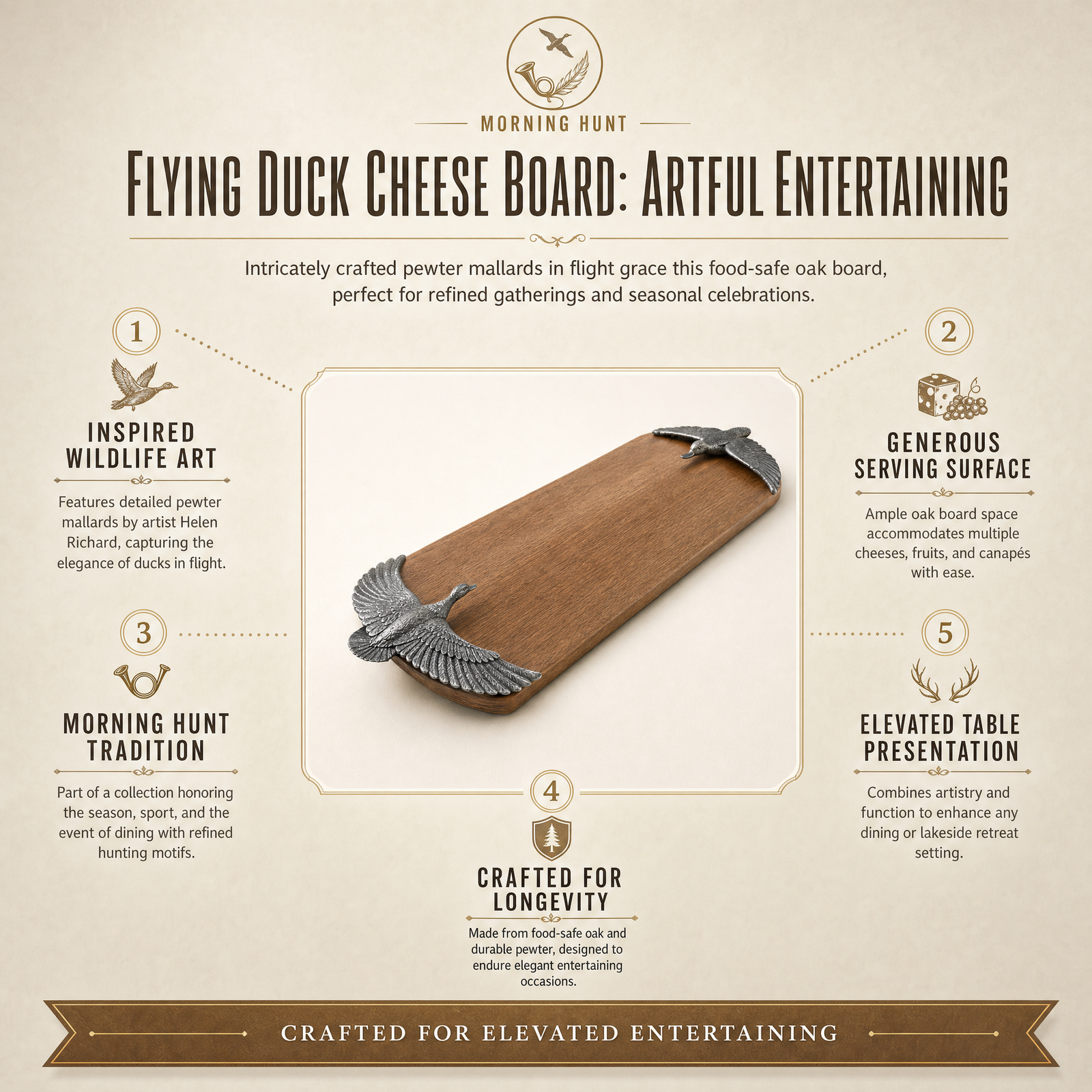 Flying Duck Cheese Board: Artful Entertaining