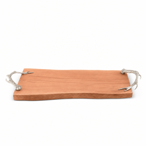 Pewter Antler Handle Charcuterie Board 1