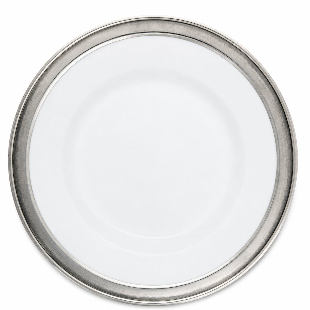 Classic Pewter Rim Dinner Plate 1