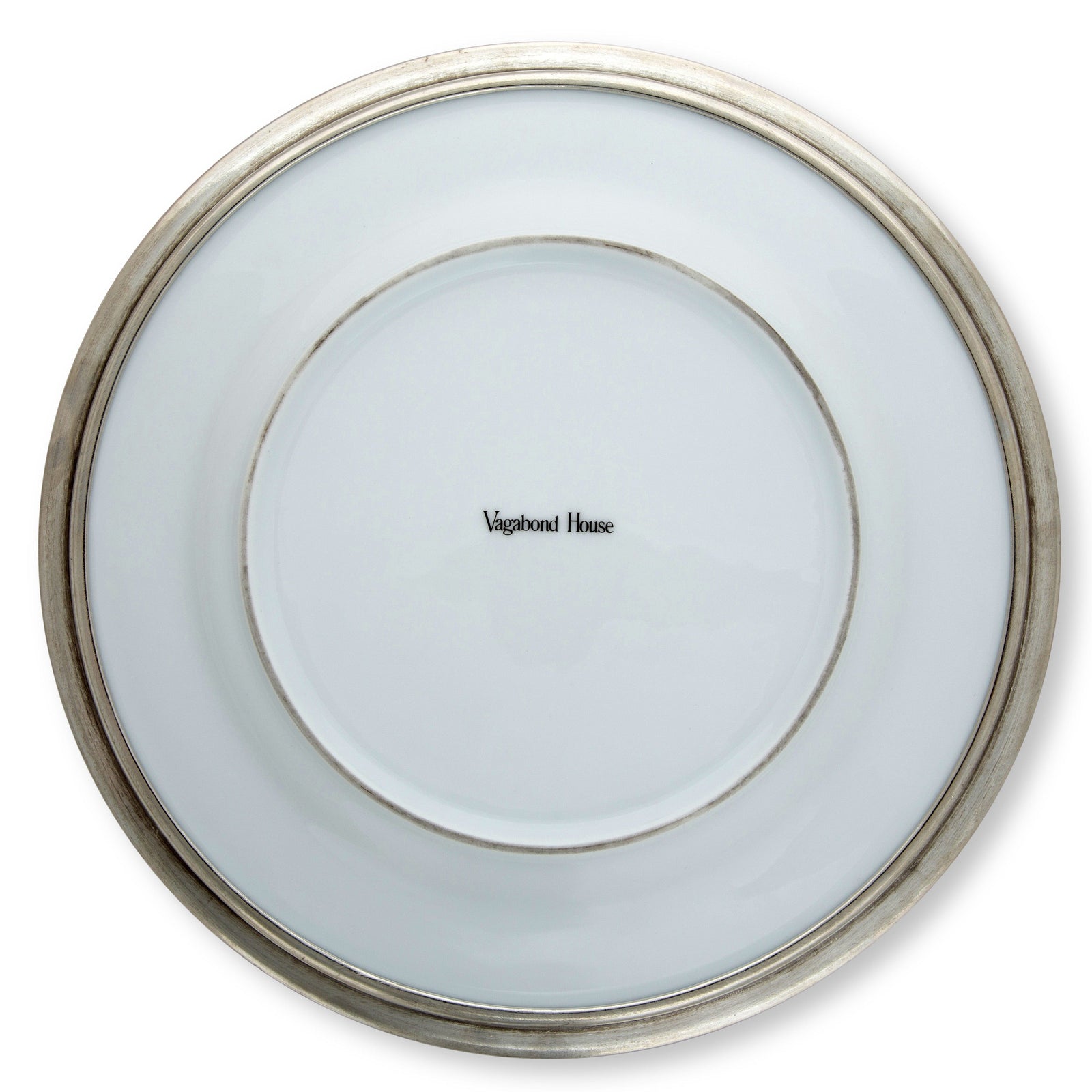 Classic Pewter Rim Dinner Plate