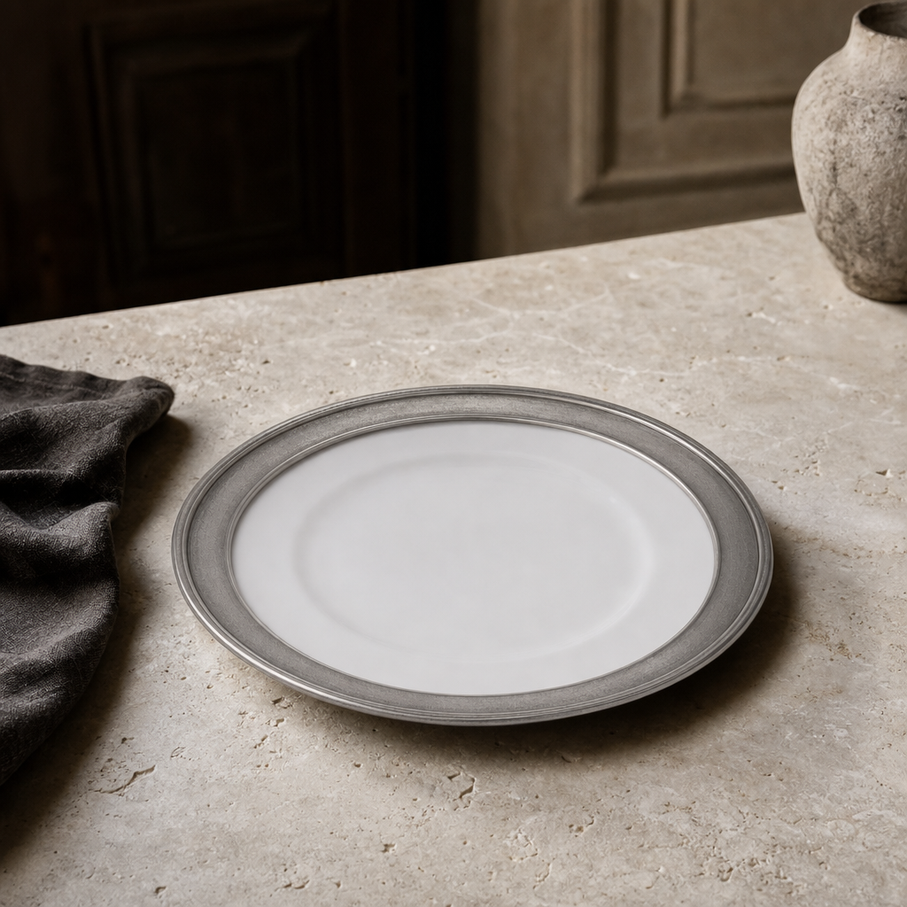 Classic Pewter Rim Salad Plate 1
