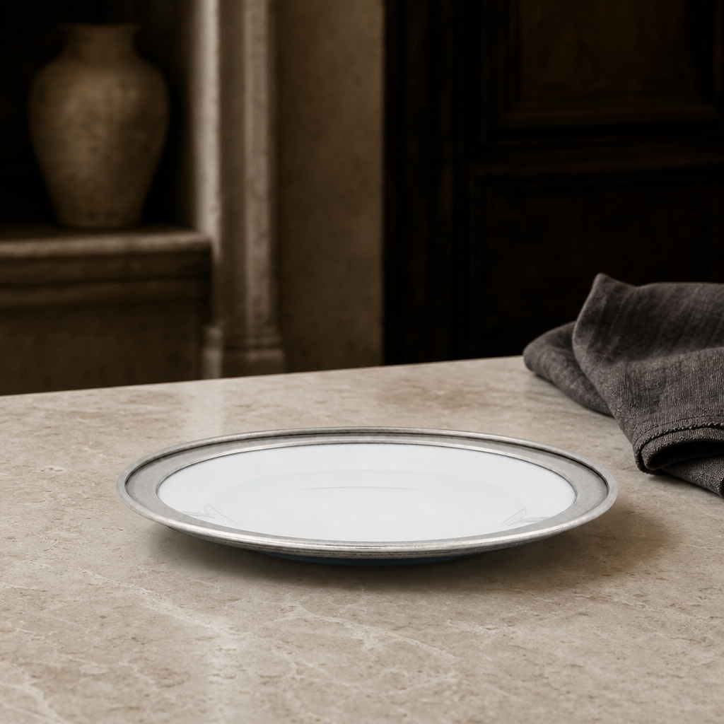 Classic Pewter Rim Salad Plate 3