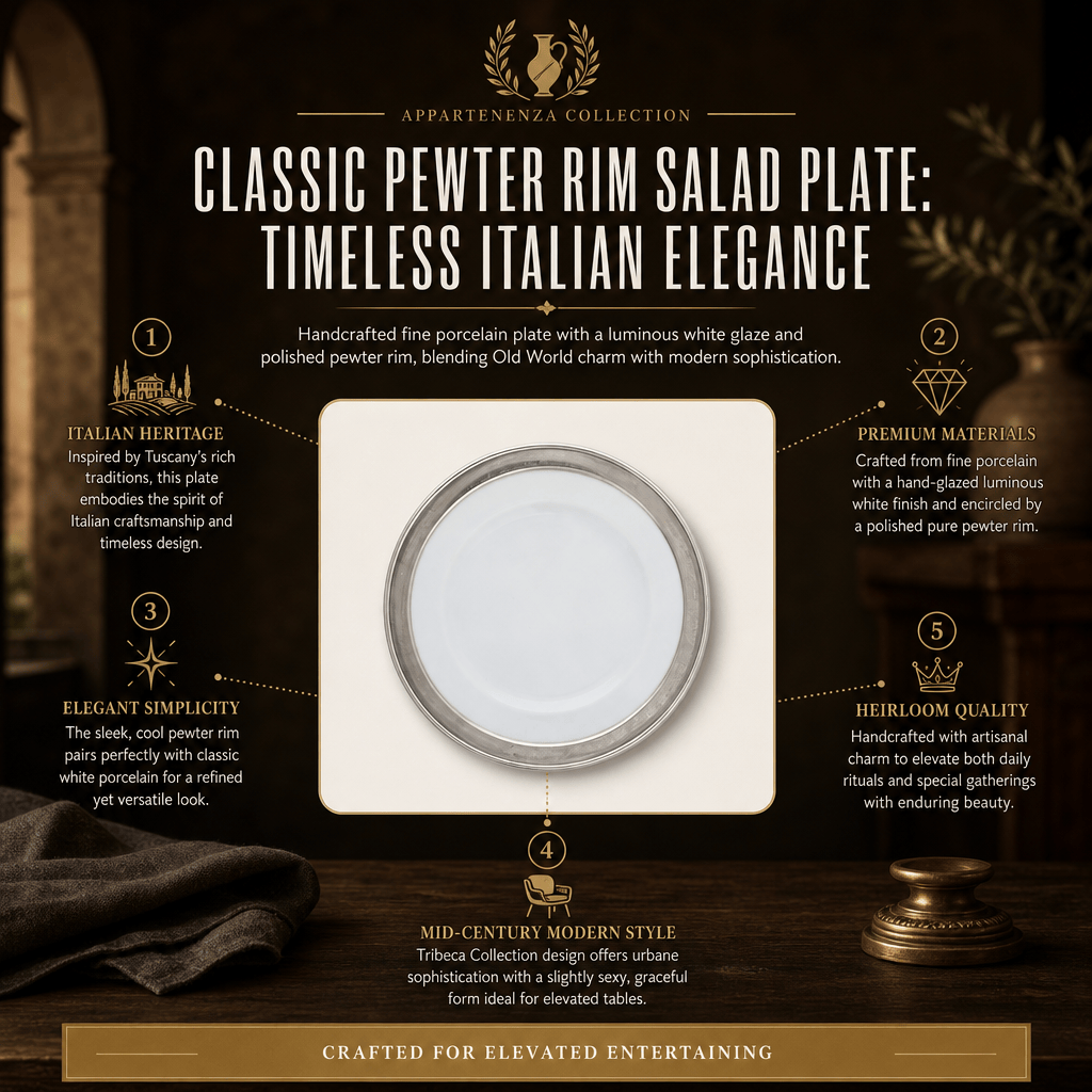 Classic Pewter Rim Salad Plate 11