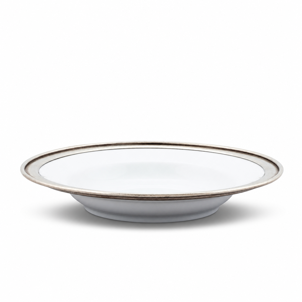 Classic Pewter Rim Soup Bowl 10