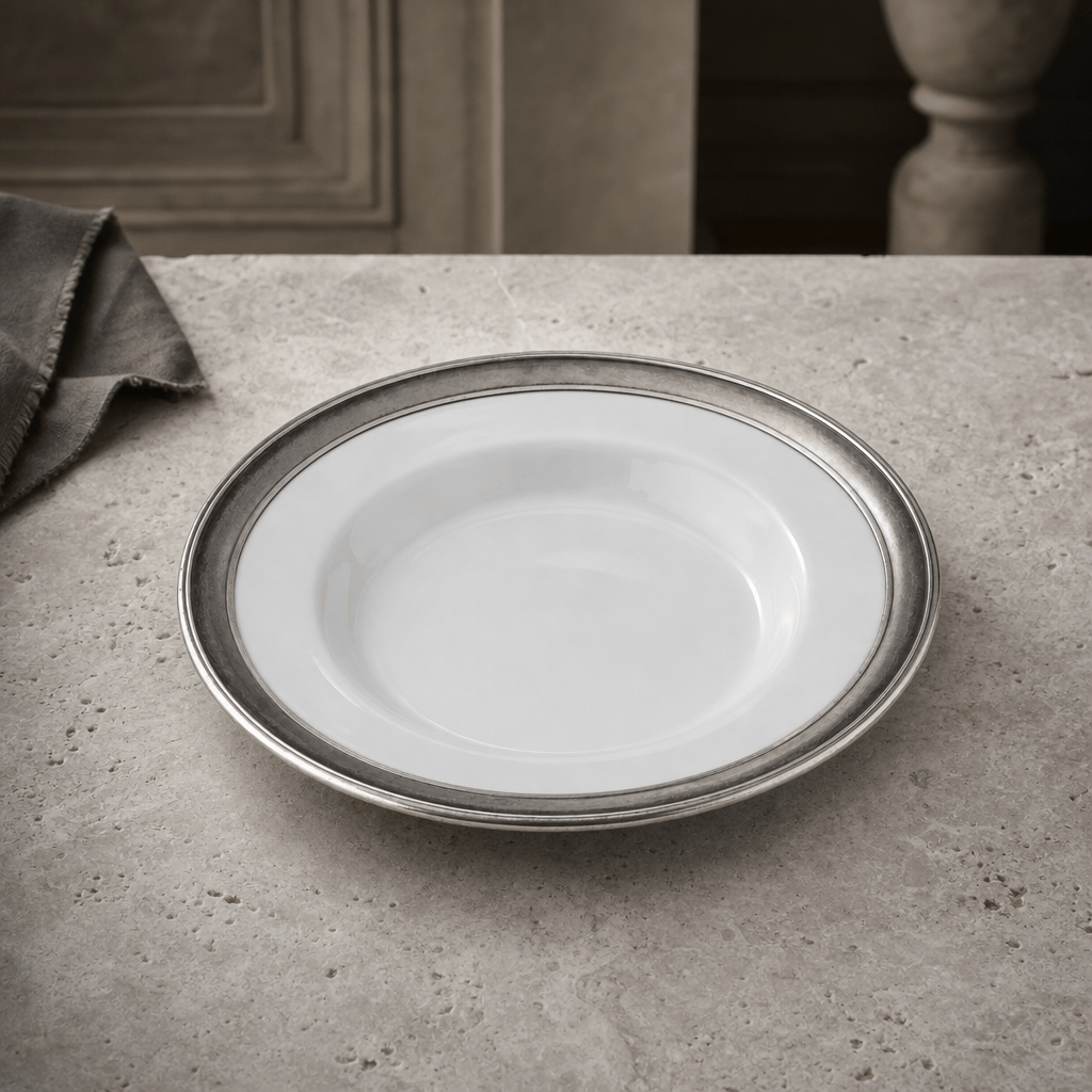 Classic Pewter Rim Soup Bowl 2