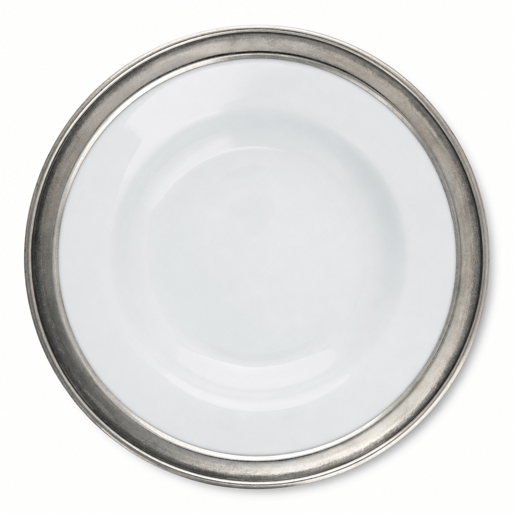 Classic Pewter Rim Soup Bowl 1