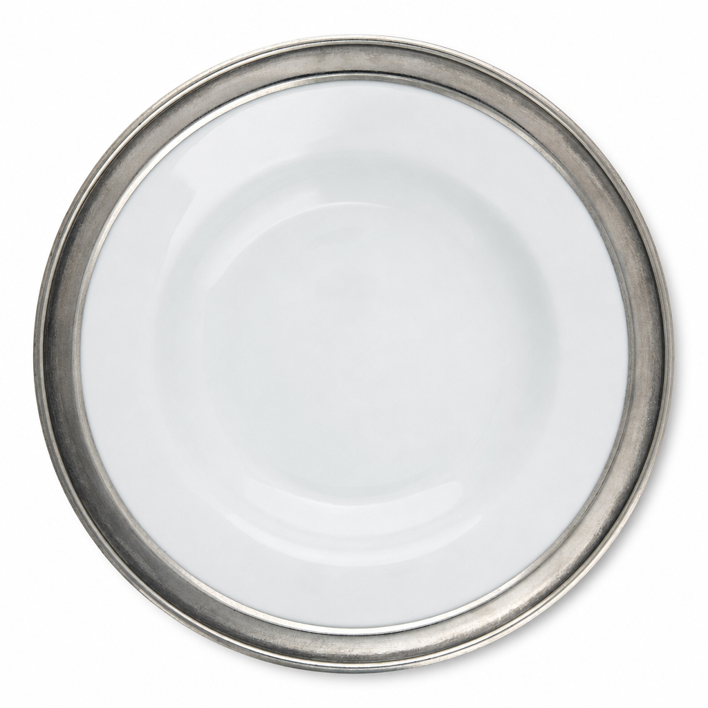 Classic Pewter Rim Soup Bowl 1