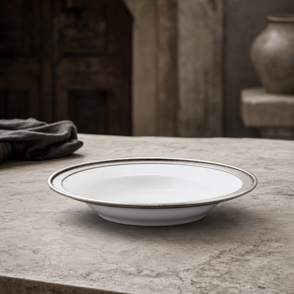 Classic Pewter Rim Soup Bowl 3