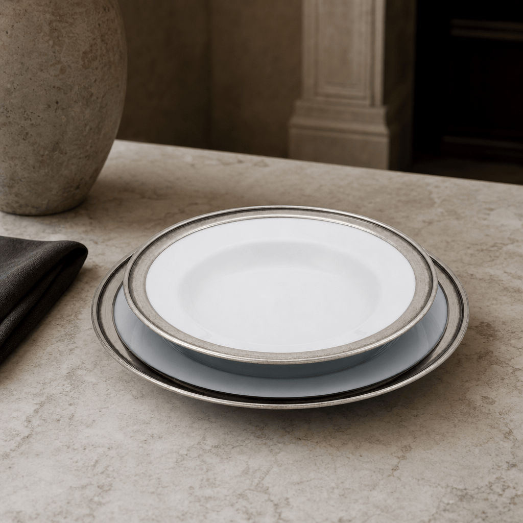 Classic Pewter Rim Soup Bowl 5