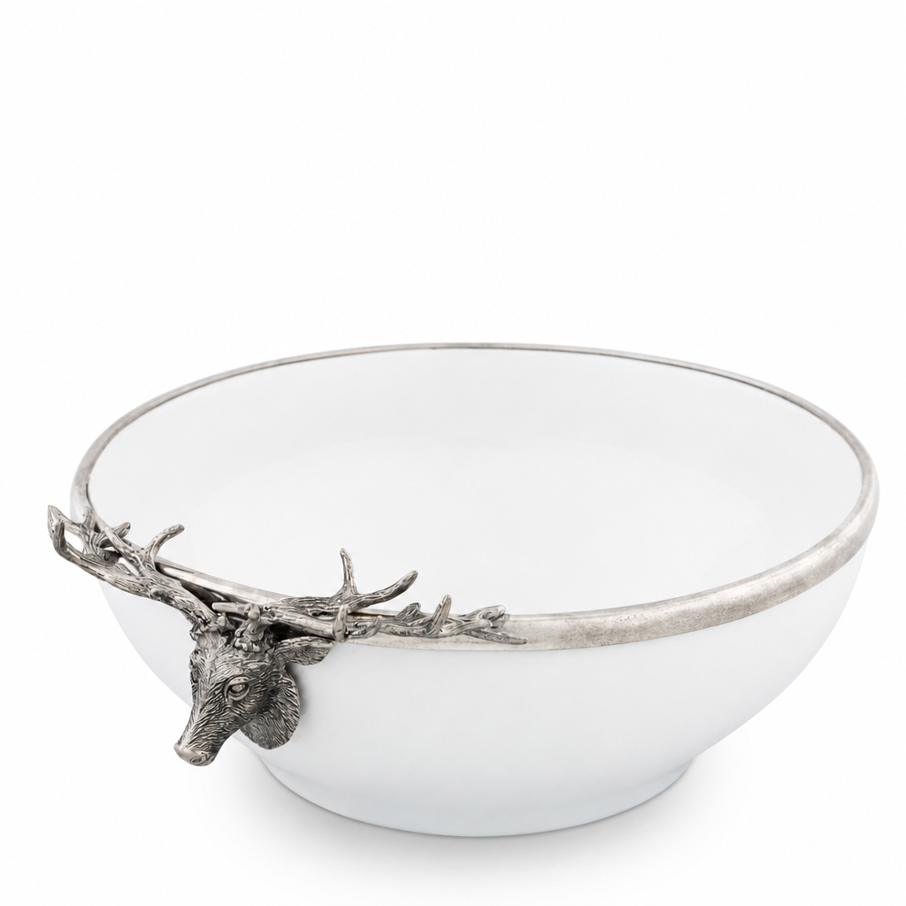 Elk Head Stoneware Bowl Larger 1