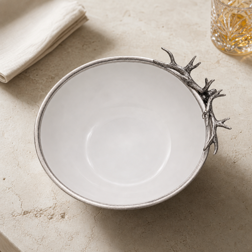 Elk Head Stoneware Bowl Larger 3