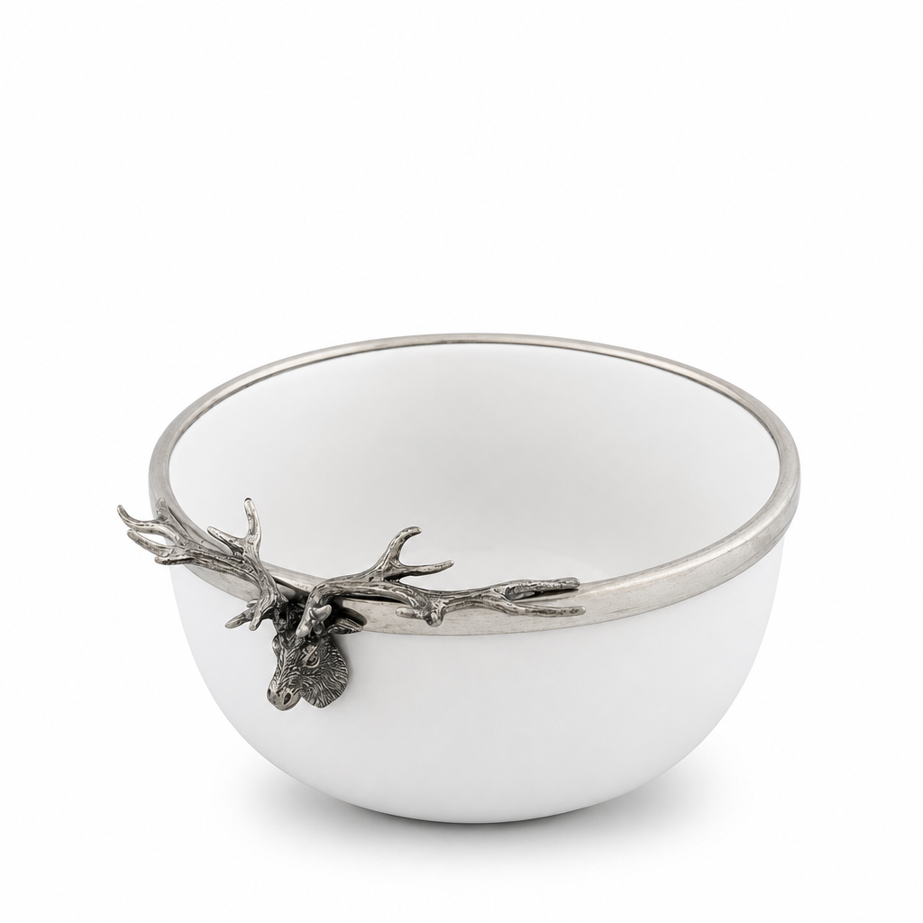 Elk Head Stoneware Bowl Small 1