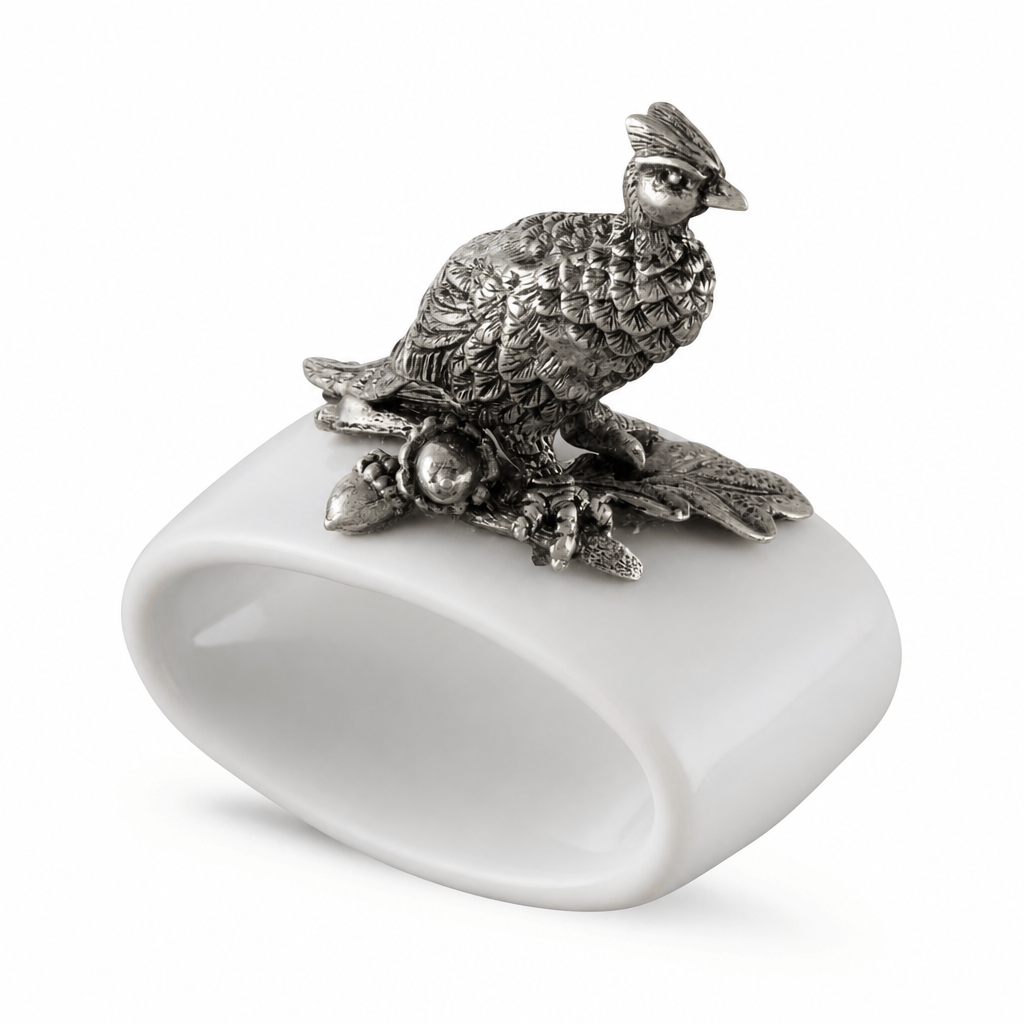 Pheasant Stoneware Napkin Ring 1