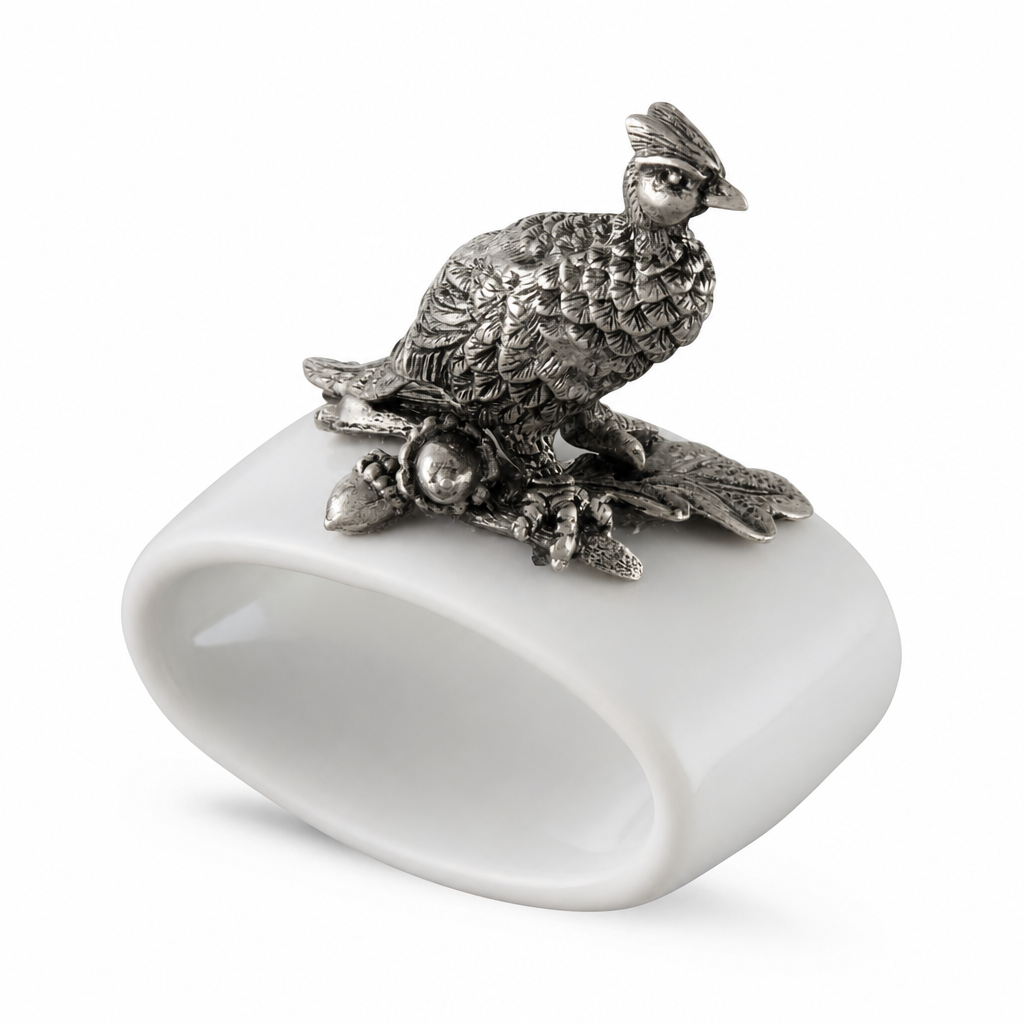 Pheasant Stoneware Napkin Ring 1