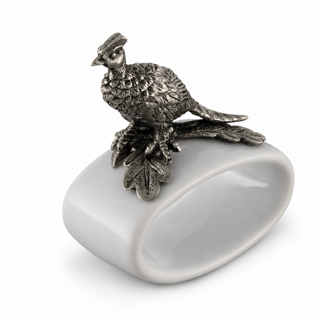 Pheasant Stoneware Napkin Ring 6