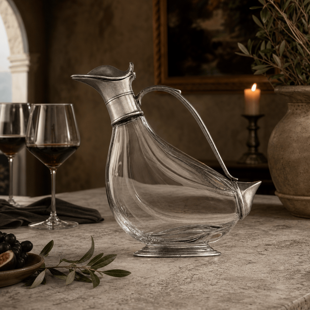 Duck Pewter Wine Decanter 8