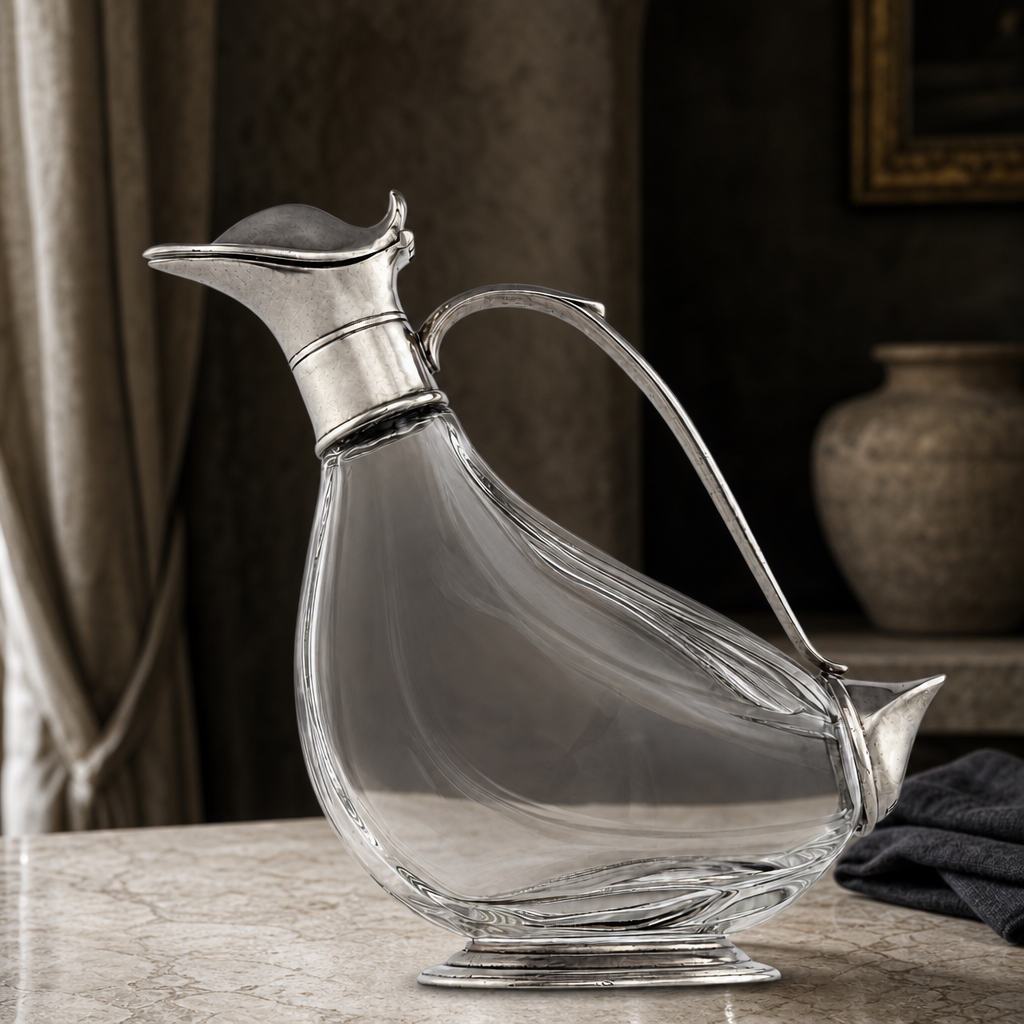 Duck Pewter Wine Decanter 4