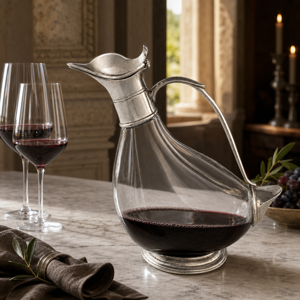 Duck Pewter Wine Decanter 6