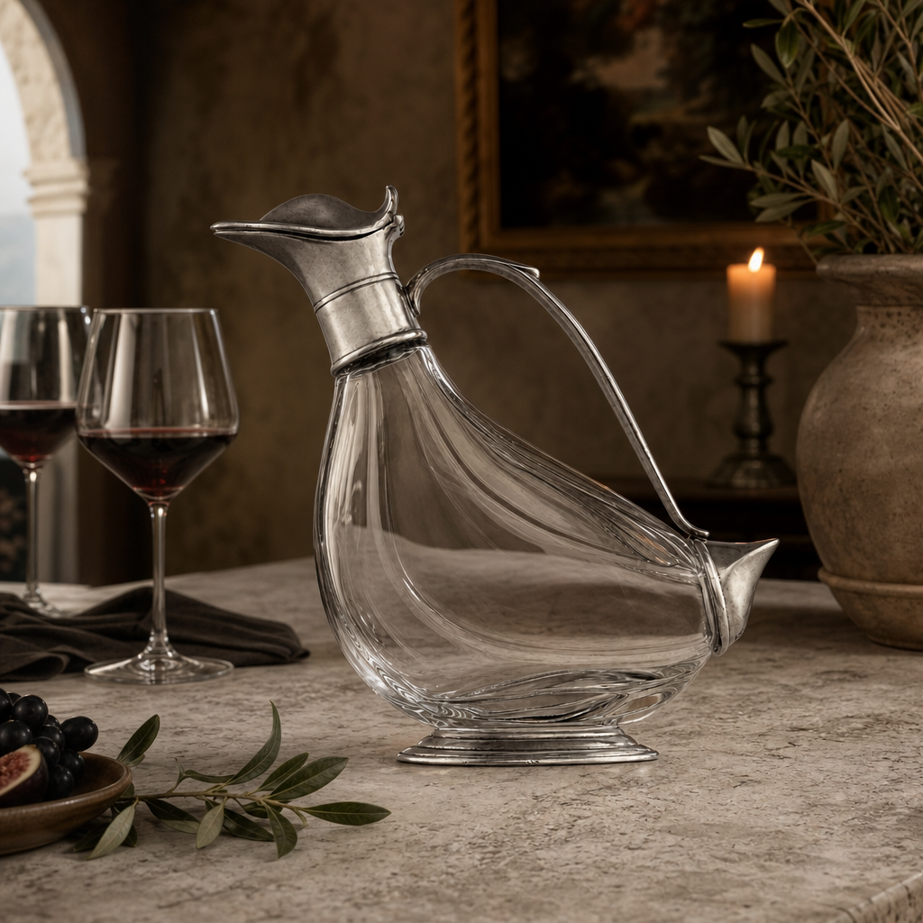 Duck Pewter Wine Decanter 7