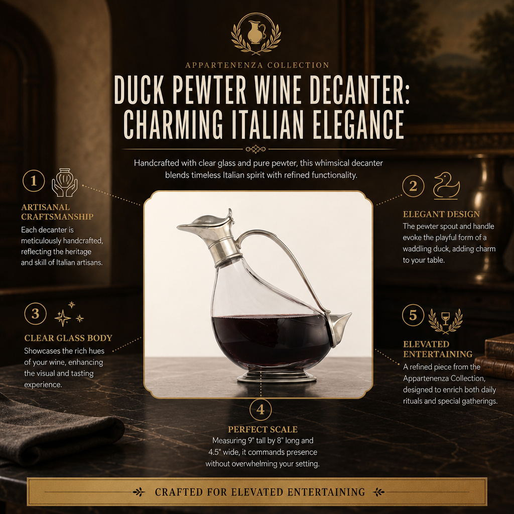 Duck Pewter Wine Decanter 9