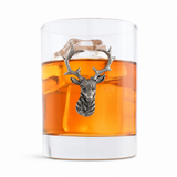 Elk Head Double Old Fashion Bar Glass 1