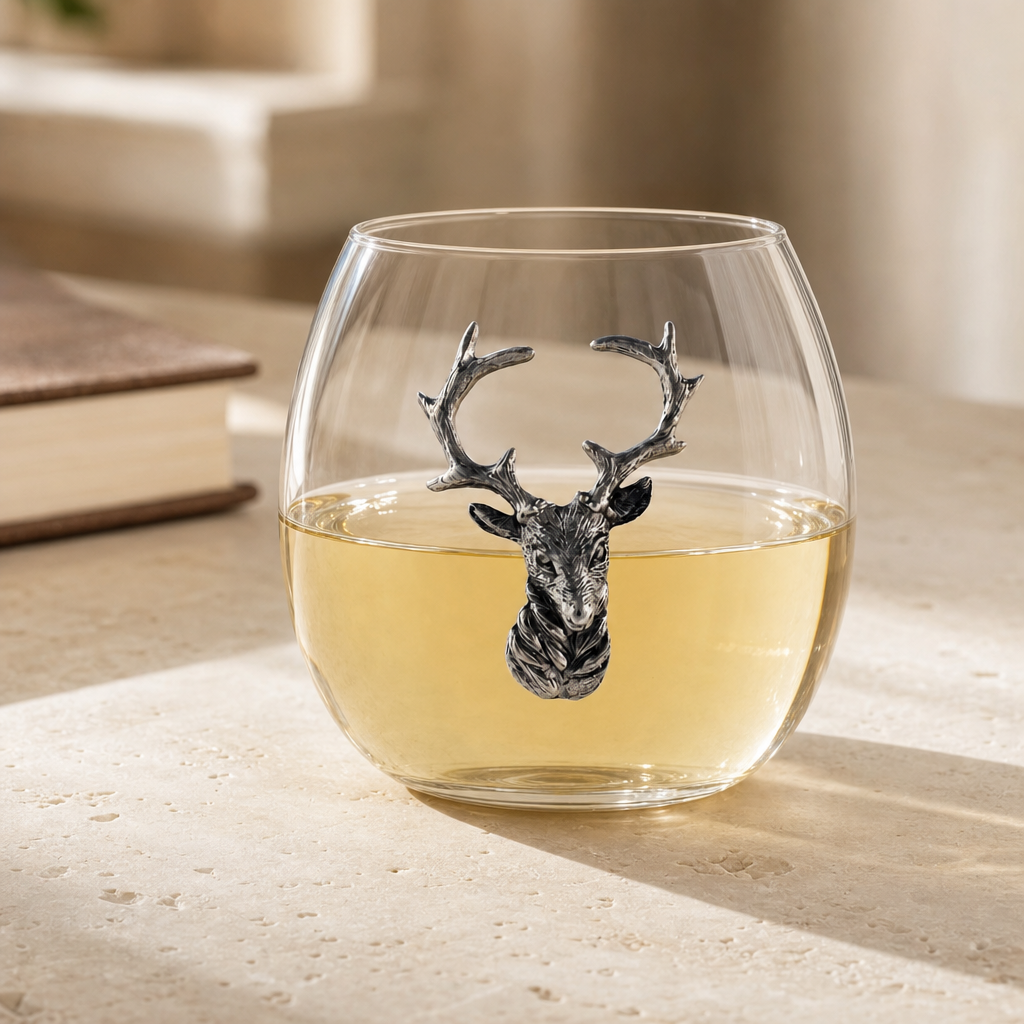 Elk / Deer Stemless Wine Glass 1