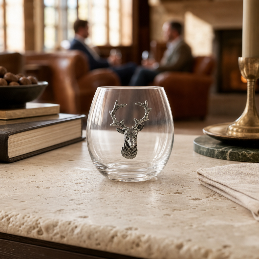 Elk / Deer Stemless Wine Glass 9