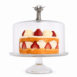 Elk Head Knob Glass Covered Cake / Dessert Stand 1
