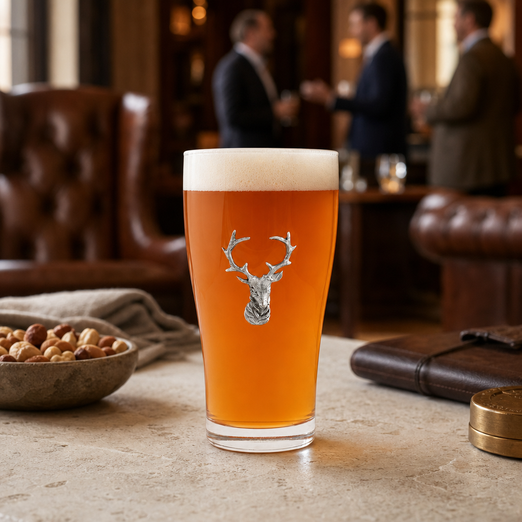 Elk Head Beer Glass 9