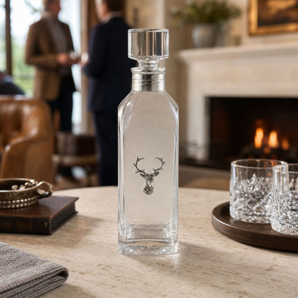 Elk Bust Tall Decanter 5