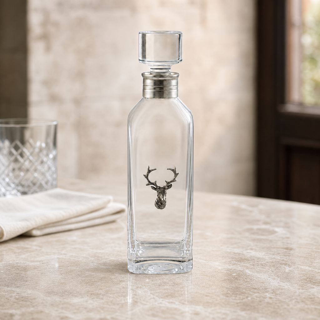 Elk Bust Tall Decanter 3