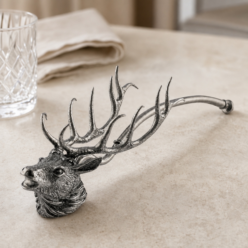 Pewter Elk Candle Snuffer 2