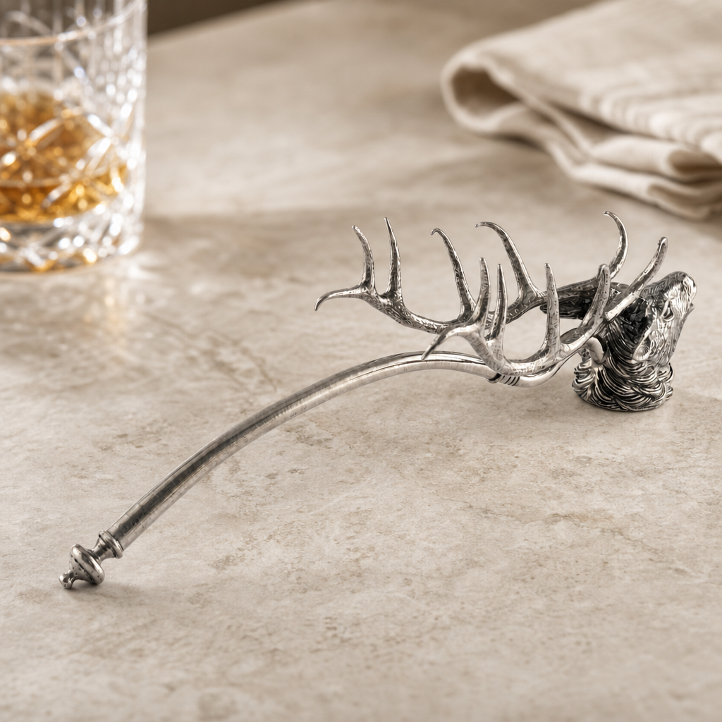 Pewter Elk Candle Snuffer 4