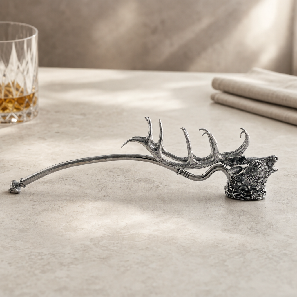 Pewter Elk Candle Snuffer 5