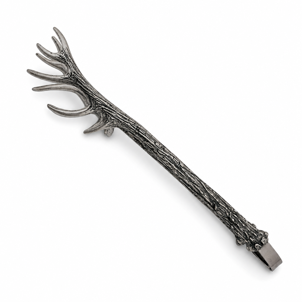 Pewter Antler Pattern Ice / Bread Tongs 10