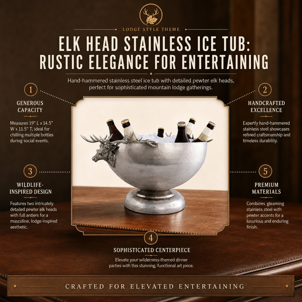 Elk Head Stainless Ice Tub 11