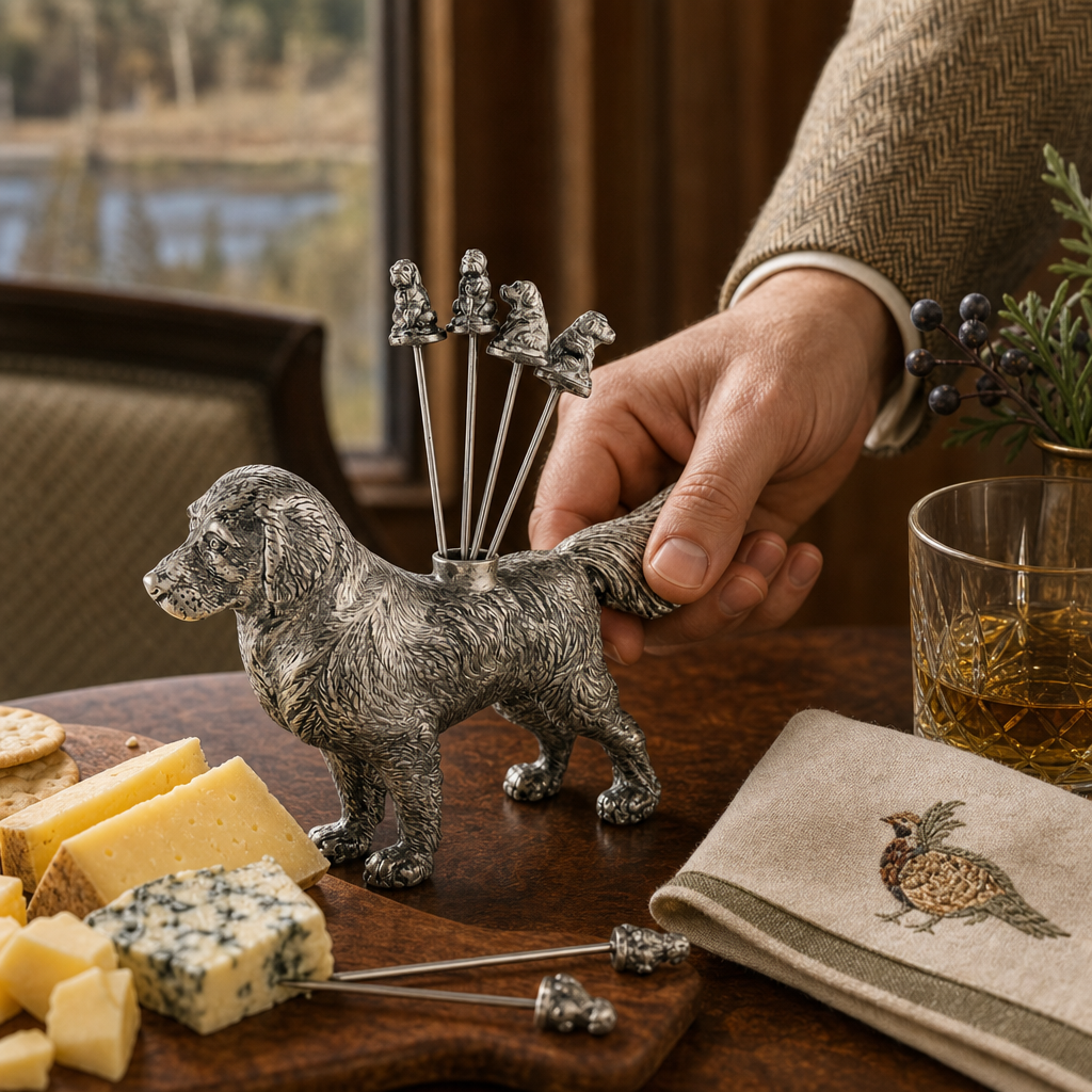 Pewter Retriever Cheese Picks 6