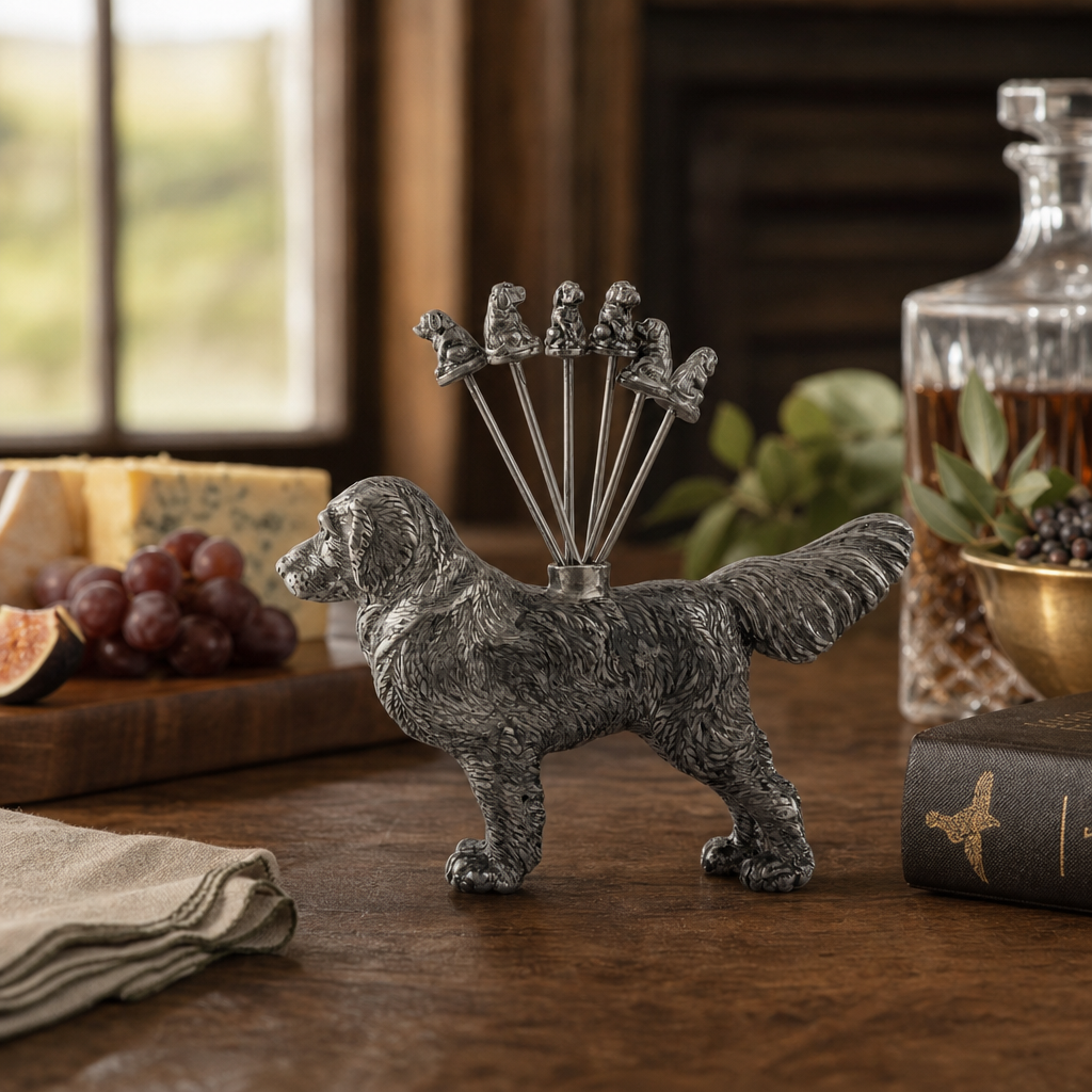 Pewter Retriever Cheese Picks 8