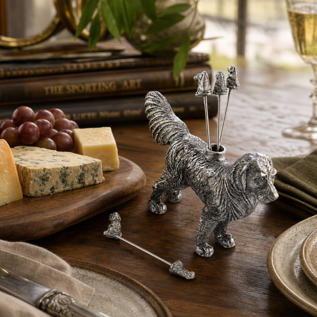 Pewter Retriever Cheese Picks 9