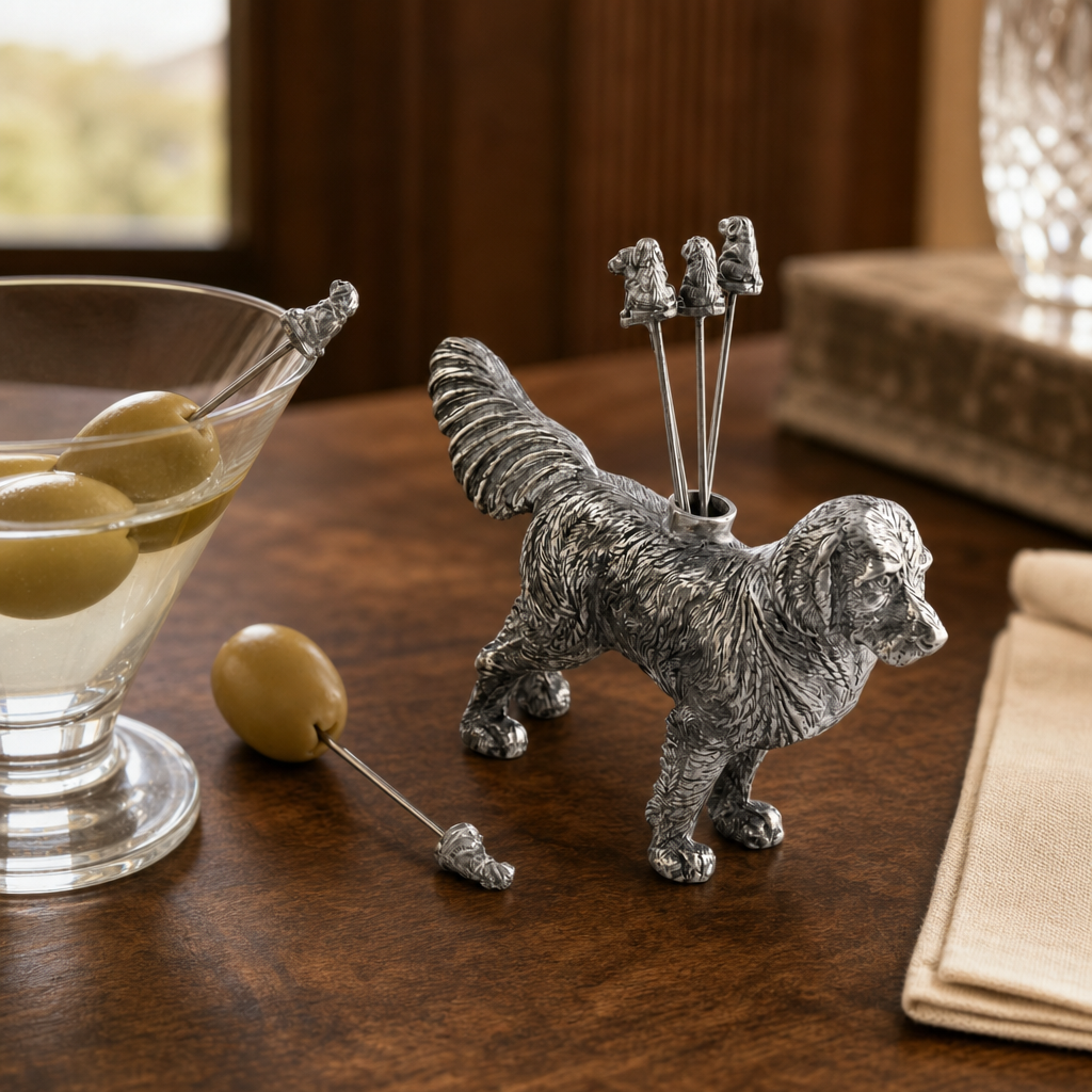 Pewter Retriever Cheese Picks 5