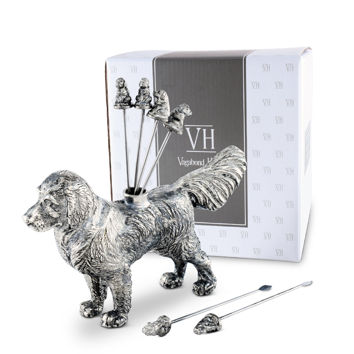 Pewter Retriever Cheese Picks 10
