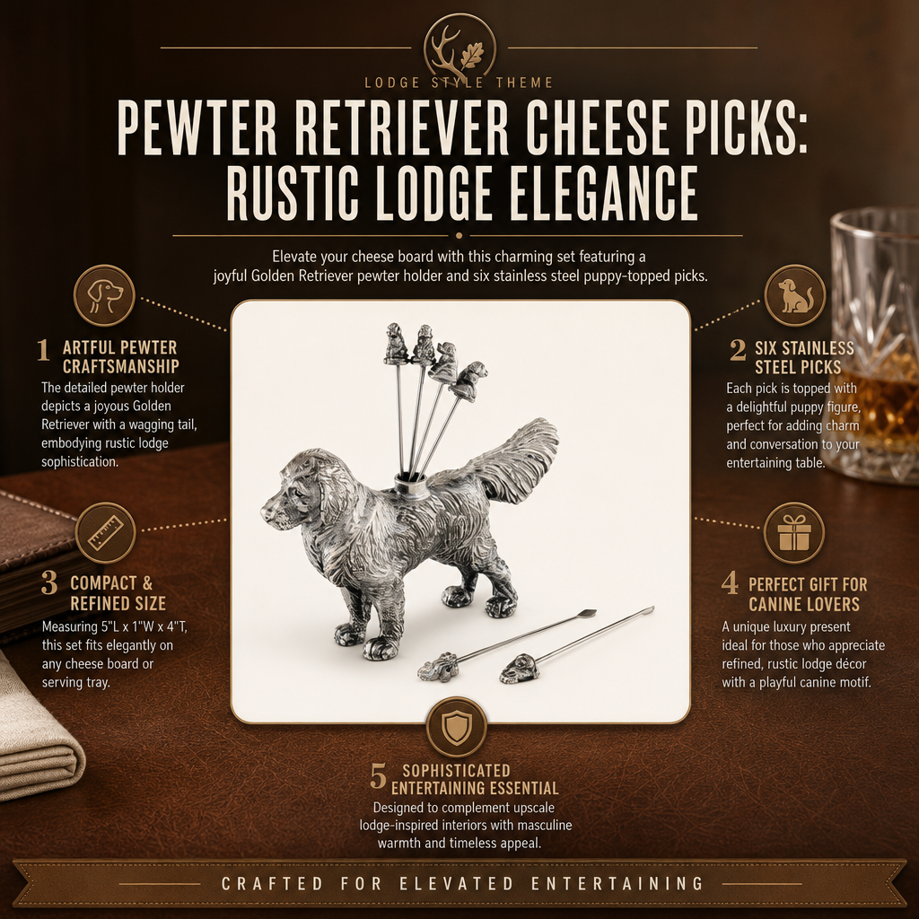 Pewter Retriever Cheese Picks 1