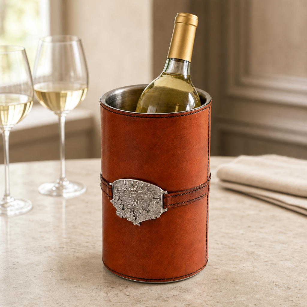 Leather Elk Wine Bottle Chiller 3