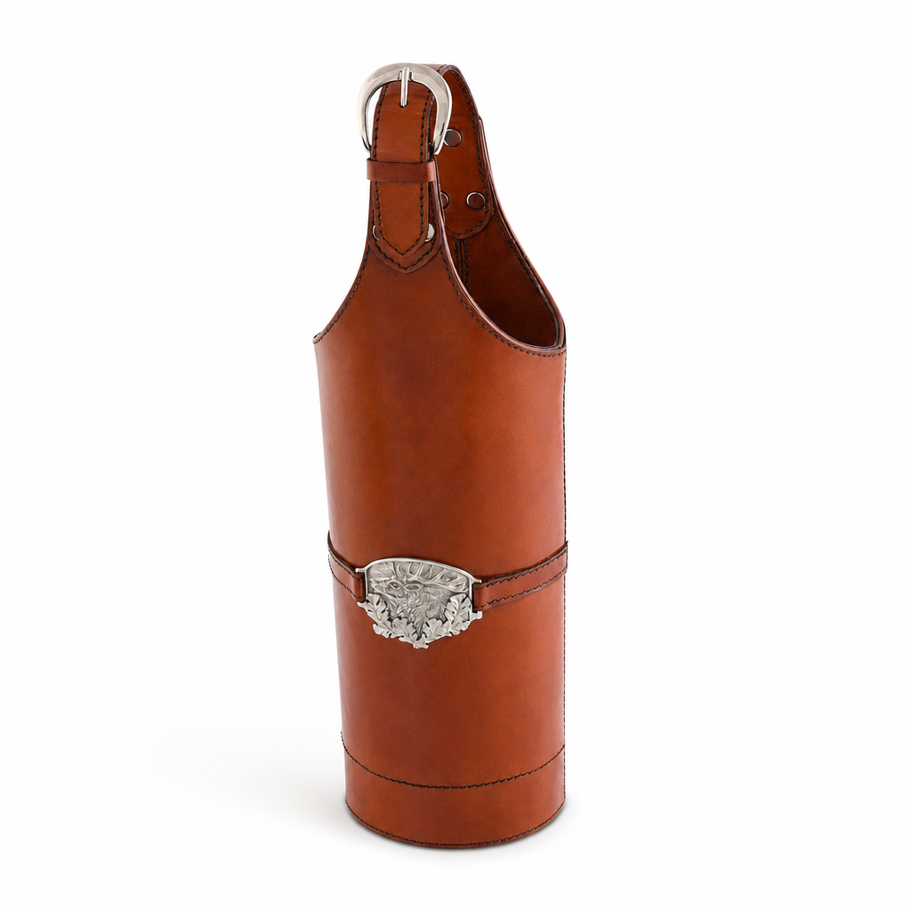 Leather Elk Single Wine Bottle Carrier 7