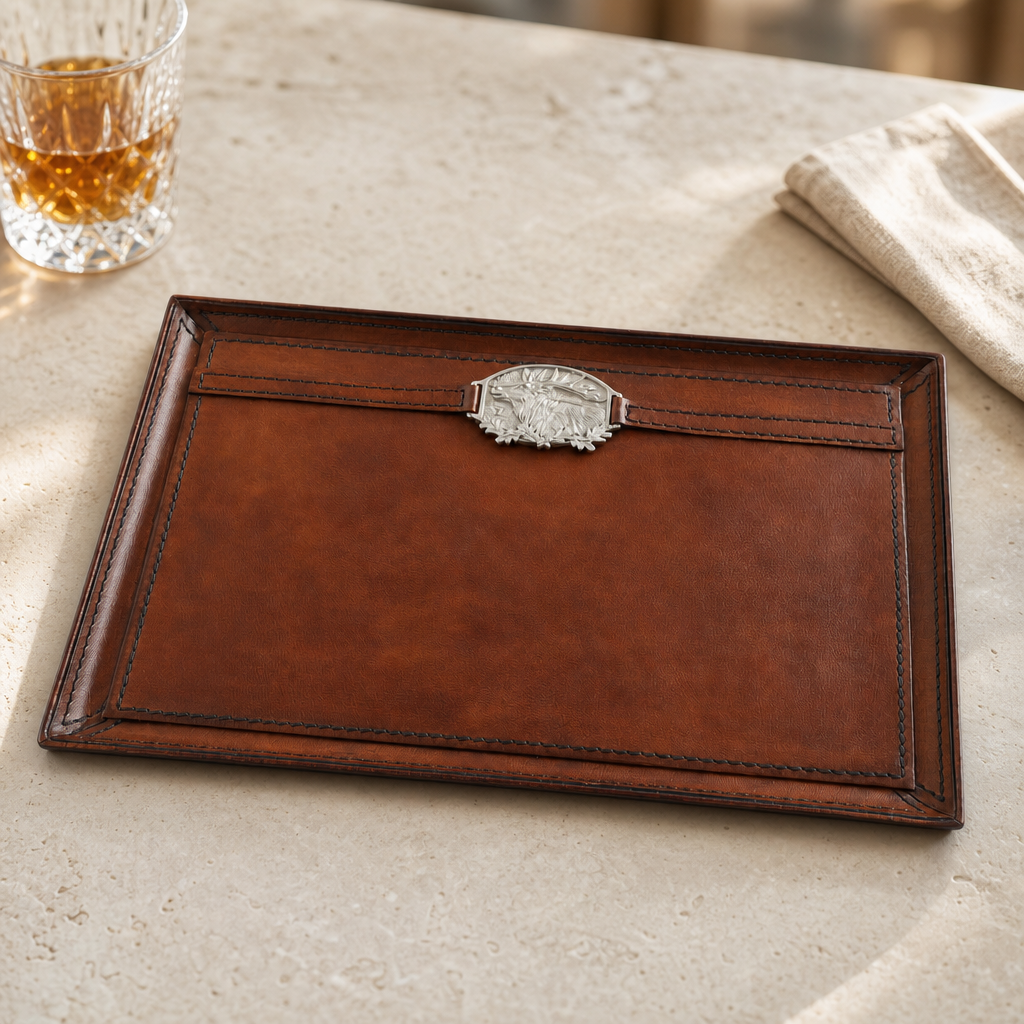 Leather Elk Catchall Tray 2